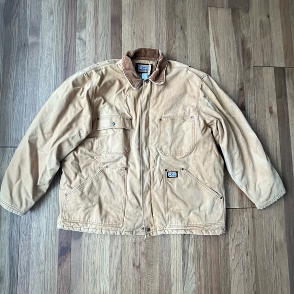 Big Smith Canvas Work Chore Farm Field Tan Jacket Men’s Sz 2XL Heavy Duty Lined - Picture 1 of 13
